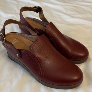 Dansko Sheridan Brick Leather Slingback Wedge Clogs Women’s Sz 41/ 10.5